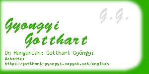 gyongyi gotthart business card